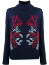 TORY BURCH EMBROIDERED JUMPER