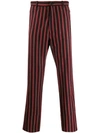 ANN DEMEULEMEESTER STRIPED STRAIGHT TROUSERS