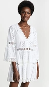 Melissa Odabash Womens White Beth Broderie Cotton Mini Dress L In White