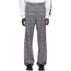 OFF-WHITE OFF-WHITE GREY CHECK CLASSIC TROUSERS