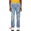 OFF-WHITE OFF-WHITE BLUE BLEACH LOGO JEANS