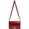 GUCCI GUCCI RED SMALL SNAKE GG RING BAG
