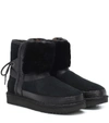UGG CLASSIC BOW SHEARLING SUEDE BOOTS,P00425801