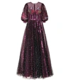 COSTARELLOS EMBROIDERED TULLE GOWN,P00408515