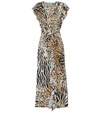 MELISSA ODABASH BRIANNA PRINTED MAXI WRAP DRESS,P00431838