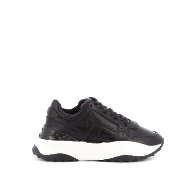 Tod's Black Leather Lace-up Trainers
