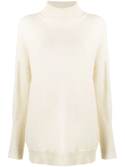 Chinti & Parker Roll Neck Cashmere Sweater In Neutrals