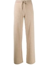 Chinti & Parker Mélange Wool And Cashmere-blend Wide-leg Pants In Neutrals