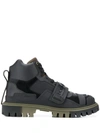 DOLCE & GABBANA LOGO STRAP TREKKING BOOTS