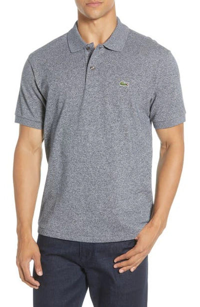 Lacoste Men's Slim Fit Stretch Mini Piqué Polo In Eclipse Japser