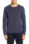 Atm Anthony Thomas Melillo Classic Jersey Long Sleeve Henley In Midnight