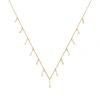 SUZANNE KALAN DIAMOND BAGUETTE DROPS NECKLACE