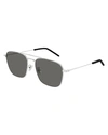 SAINT LAURENT MEN'S SQUARE DOUBLE-BRIDGE METAL SUNGLASSES,PROD226360431