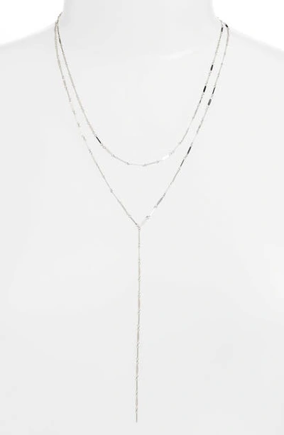 Argento Vivo Mirror Bar Multistrand Y-necklace In Silver