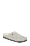 Birkenstock Zermatt Standard Wool Felt Unisex Clogs In Light Grey Wool