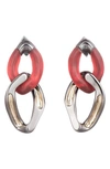 ALEXIS BITTAR TWO-TONE DOUBLE LINK EARRINGS,AB92E003209