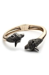 ALEXIS BITTAR PAVE FOX HINGE BRACELET,AB93B030