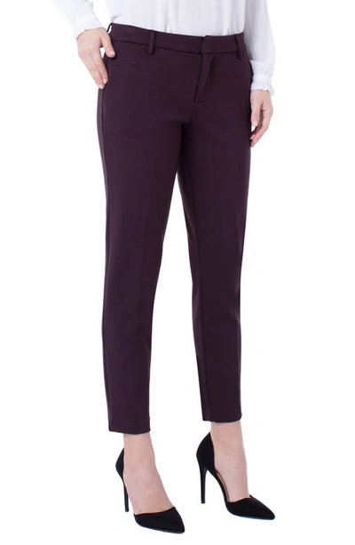 Liverpool Los Angeles Kelsey Textured Knit Pants In Currant