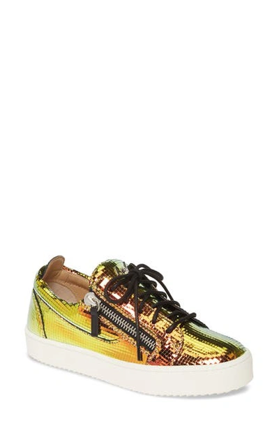 Giuseppe Zanotti Iridescent Sneaker In Iride Multi