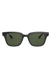 Ray Ban Ray-ban Unisex Polarized Square Sunglasses, 51mm In Green