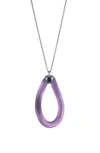 ALEXIS BITTAR ORGANIC LINK LONG PENDANT NECKLACE,AB93N030504