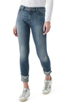 DL 1961 INSTASCULPT FLORENCE RIPPED ANKLE SKINNY JEANS,12252