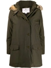 WOOLRICH SHORT SINGLE-BREASTED COAT