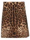 Dolce & Gabbana Leopard-print Wool-crepe Skirt In Leo New