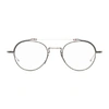 THOM BROWNE THOM BROWNE GUNMETAL AND SILVER TBX912 GLASSES