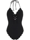 MARYSIA BROADWAY LACE-UP HALTERNECK SWIMSUIT