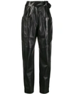 ISABEL MARANT HIGH-WAISTED LEATHER TROUSERS