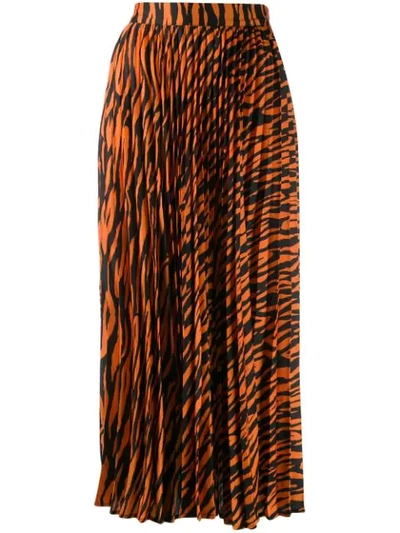 Andamane Becky Zebra Print Skirt In Orange