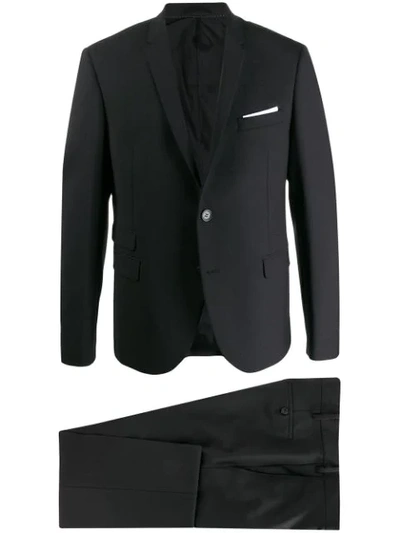 Neil Barrett Travel Fine Bi-stretch Suit In Black