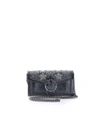 PINKO STARRY SKY BLACK WALLET WITH SHOULDER STRAP,11117084