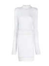 BALMAIN PEARL AND SEQUIN EMBELLISHED KNITTED DRESS,SF26265K49214355614