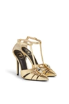 ROBERTO CAVALLI METALLIC LEATHER PUMPS,JXS01APN01214384135