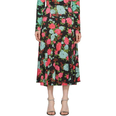 Erdem Elvin Floral-print Stretch-jersey Midi Skirt In Orietta