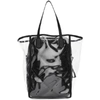 MONCLER GENIUS MONCLER GENIUS 2 MONCLER 1952 TRANSPARENT AND BLACK QUILTED INTERIOR TOTE