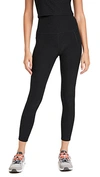 Beyond Yoga Spacedye Out Of Pocket High Waisted Midi Leggings In Darkest Night