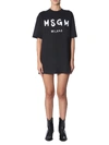 MSGM BLACK COTTON T-SHIRT,2741MDA6819579799