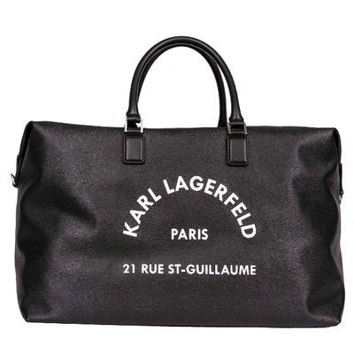 Karl Lagerfeld Black Pvc Travel Bag