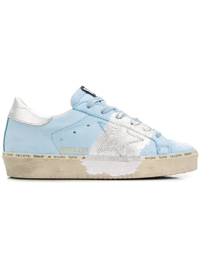 Golden Goose Light Blue Leather Sneakers