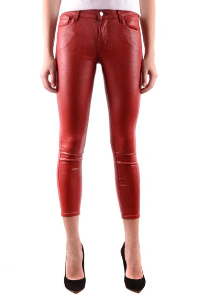 J Brand Women's  Red Cotton Jeans