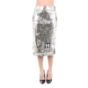 OFF-WHITE OFF-WHITE WOMEN'S SILVER POLYESTER SKIRT,OWCC063F18A810651010 42
