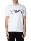 EMPORIO ARMANI WHITE COTTON LOGO T-SHIRT,11122763