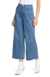 RAG & BONE RUTH SUPER HIGH WAIST RAW CROP WIDE LEG JEANS,WDD19F2646KDMZ