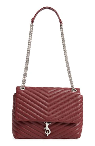 Rebecca Minkoff Edie Flap Quilted Leather Shoulder Bag - Purple In Pinot Noir