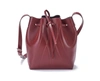 ALESYA ORLOVA GEO BUCKET BAG MINI BORDEAUX