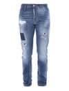 DSQUARED2 COOL GUY MAPLE LEAF PATCH JEANS