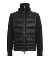 MONCLER PADDED FRONT WOOL CARDIGAN